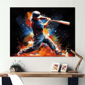 Baseball Swing Of Emotion III - Sports Canvas Wall Art